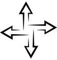 crossroads arrows indicate flat direction arrow vector image vector image