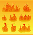 graphic flames isolated vector image vector image