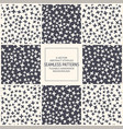 abstract stippled seamless patterns set tileable vector image