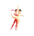professional dancer couple dancing ballet vector image