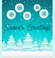 winter snow christmas template vector image