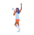 young sportive athletic woman cartoon sportswoman vector image vector image