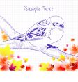 bird doodle vector image vector image