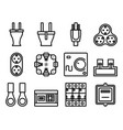 electrics icon set vector image
