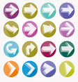 arrow icons shadow vector image