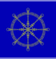 control rudder icon isolated on blue background vector image