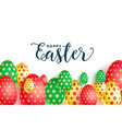 colorful easter patterned eggs festival vector image vector image