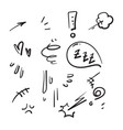 hand drawn doodle cartoon expression effect vector image