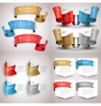 ribbons set design infographic template vector image