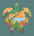 summer turtle vector image vector image