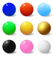 3d spheres glossy balls plastic colored bubbles vector image