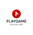 playgame logotype emblem for video hosting vector image vector image