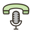 recorded call thick line filled colors icon vector image vector image