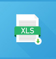 download xls button downloading document concept vector image