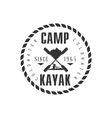 camp kayak emblem design vector image