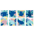collection abstract background designs - summer vector image