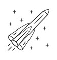rocket linear icon missile spacecraft aircraft vector image vector image