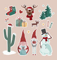 year cute symbols sticker set vector image vector image