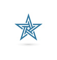 abstract star logo icon design template elements vector image
