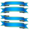 blue ribbons vector image vector image