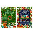 christmas gifts decoration greeting cards vector image
