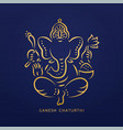 ganesh chaturthi design vector image