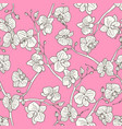 orchid flowers seamless pattern vector image vector image