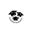 isolated black and white color three bachelor hats vector image