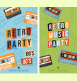 retro party invitation or advertisement banner vector image