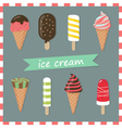 assorted ice creams vector image
