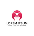 fashion dress beauty logo design concept template vector image vector image