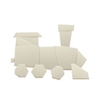 origami train vector image