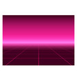 perspective grid in retro futurism style abstract vector image