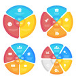 set template for circle diagram options web vector image vector image