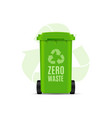 realistic detailed 3d zero waste trash bin vector image