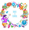 back to school template frame vector image