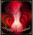 greeting card with body in dark vs vector image vector image