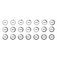 circle percentage diagrams set isolated on a white vector image vector image