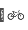 fatbike silhouette flat icon vector image