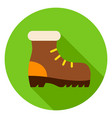 hiking shoe circle icon vector image vector image