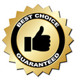 best choice guaranteed label vector image