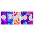 fluid shapes stories template colorful abstract vector image vector image