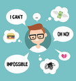 modern communication concept unhappy nerd vector image