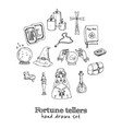 fortune tellers isolated hand drawn doodles vector image