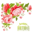 frame with peonies vector image