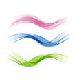 smooth clear beautiful waves set wave abstract vector image