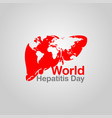 world hepatitis day logo icon vector image vector image