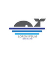 abstract whale logo vector image