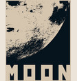 moon orbit close-up vector image vector image