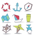 sea travel icons vector image
